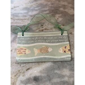 Fish Saying Ceramic Plaque